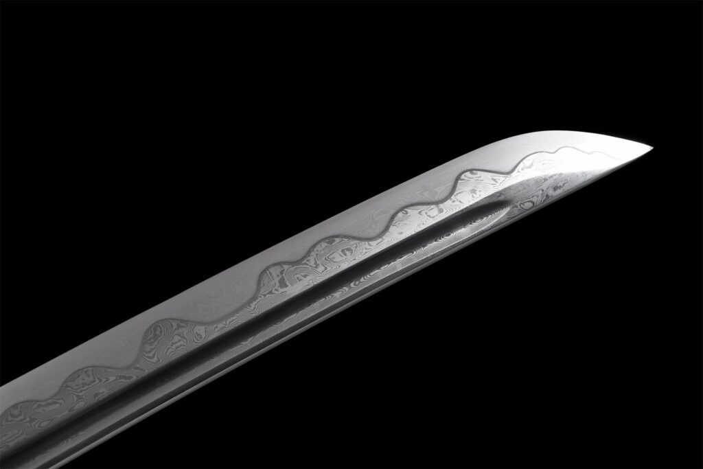 Damascus Katana Sword With Real Hamon